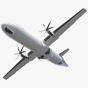 3D Regional Cargo Aircraft with Twin Turboprops Rigged for Maya model