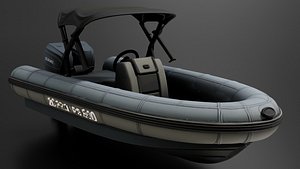 3D Zodiac Pro 850 RIB Boat