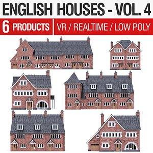english brick - houses 3D