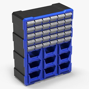 Industrial Tool Organizer with Small Bins 3D