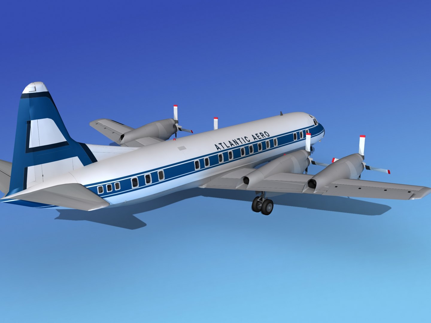 3d model propellers electra lockheed