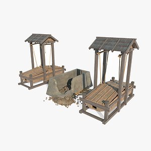 Ancient brick making workshops in Asia 3D