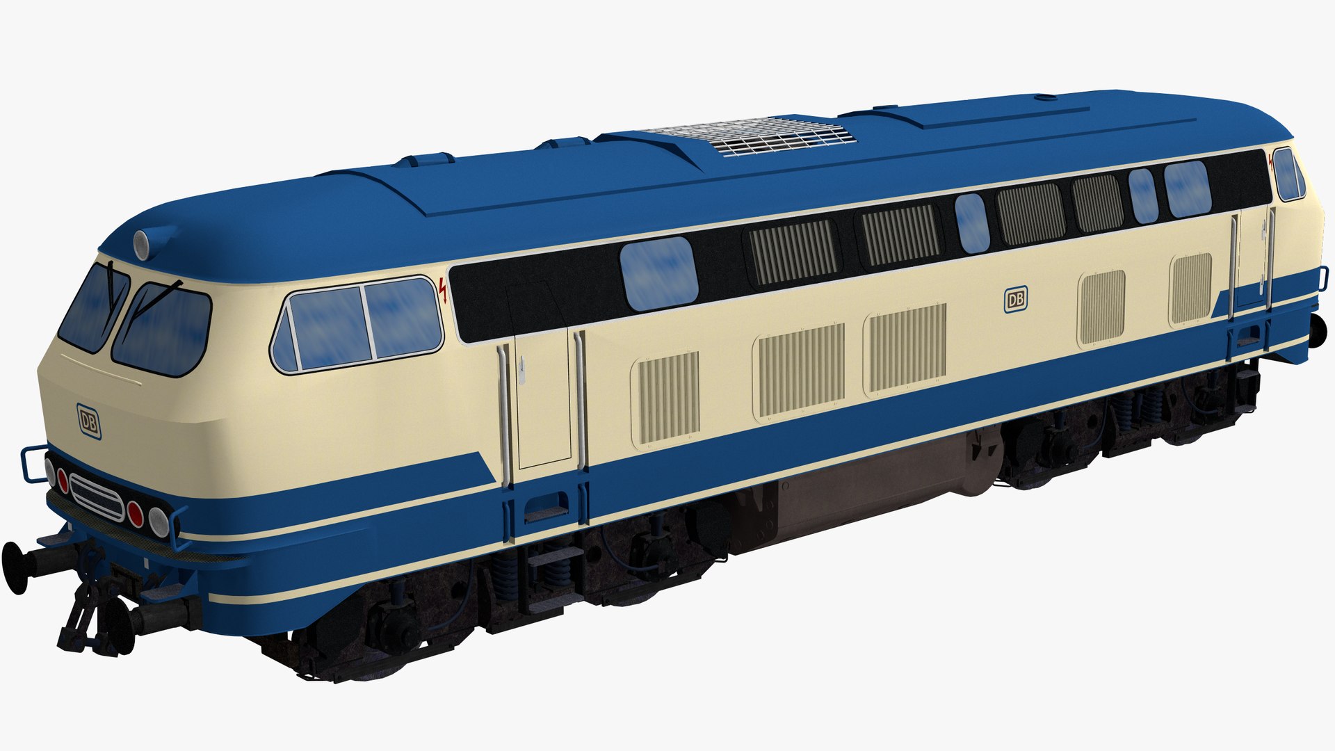 German Db Class 218 Diesel Hydraulic Locomotive 3D - TurboSquid 2053246