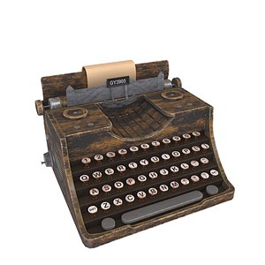 Game Ready Antique Typewriter 3D model