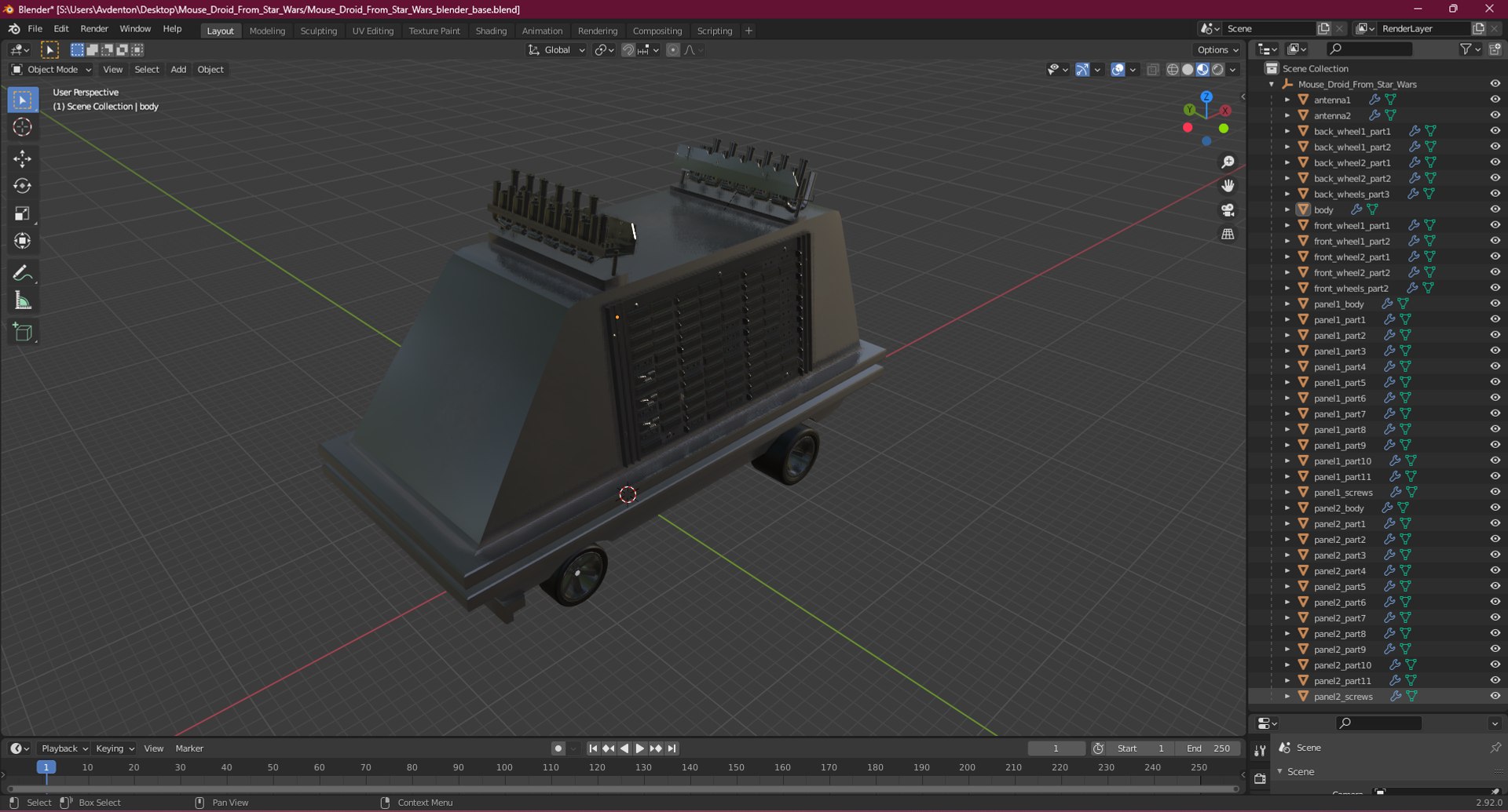 3D Mouse Droid From Star Wars https://p.turbosquid.com/ts-thumb/8z/adfLxl/AG/mousedroidfromstarwarsmb3dmodel026/jpg/1719362055/1920x1080/fit_q87/1c09db296e12b04a8f9cab3b90b6ac766844f450/mousedroidfromstarwarsmb3dmodel026.jpg
