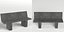 3D concrete garden bench 2