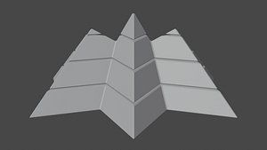 3D futuristic pyramidal build structure model
