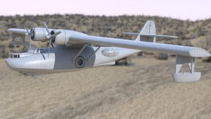 3D model consolidated pby catalina flying