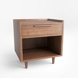 CrateAndBarrel Tate Walnut Nightstand
