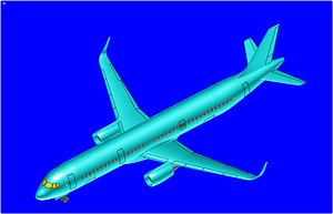 3ds max airbus a321 sharklet aircraft