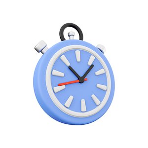 3D timer display icon