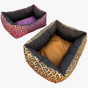 Dog Cat Pet Bed Leopard Print 3D model