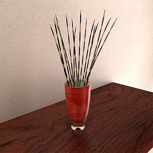 Vase with porcupine quills