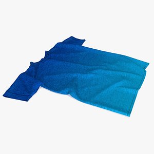 3D Blue Gradient Flat Lay T Shirt model