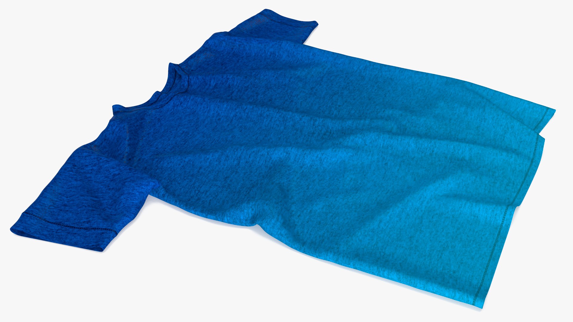 Blue Gradient Flat Lay T Shirt 3D model preview
