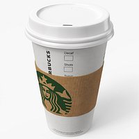 Starbucks Paper Coffee Cup White With Holder