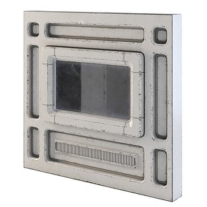 3D Futuristic Apartment Wall with Window