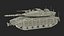 Dirty Israeli Tank Merkava 5 Olive Rigged for Maya model