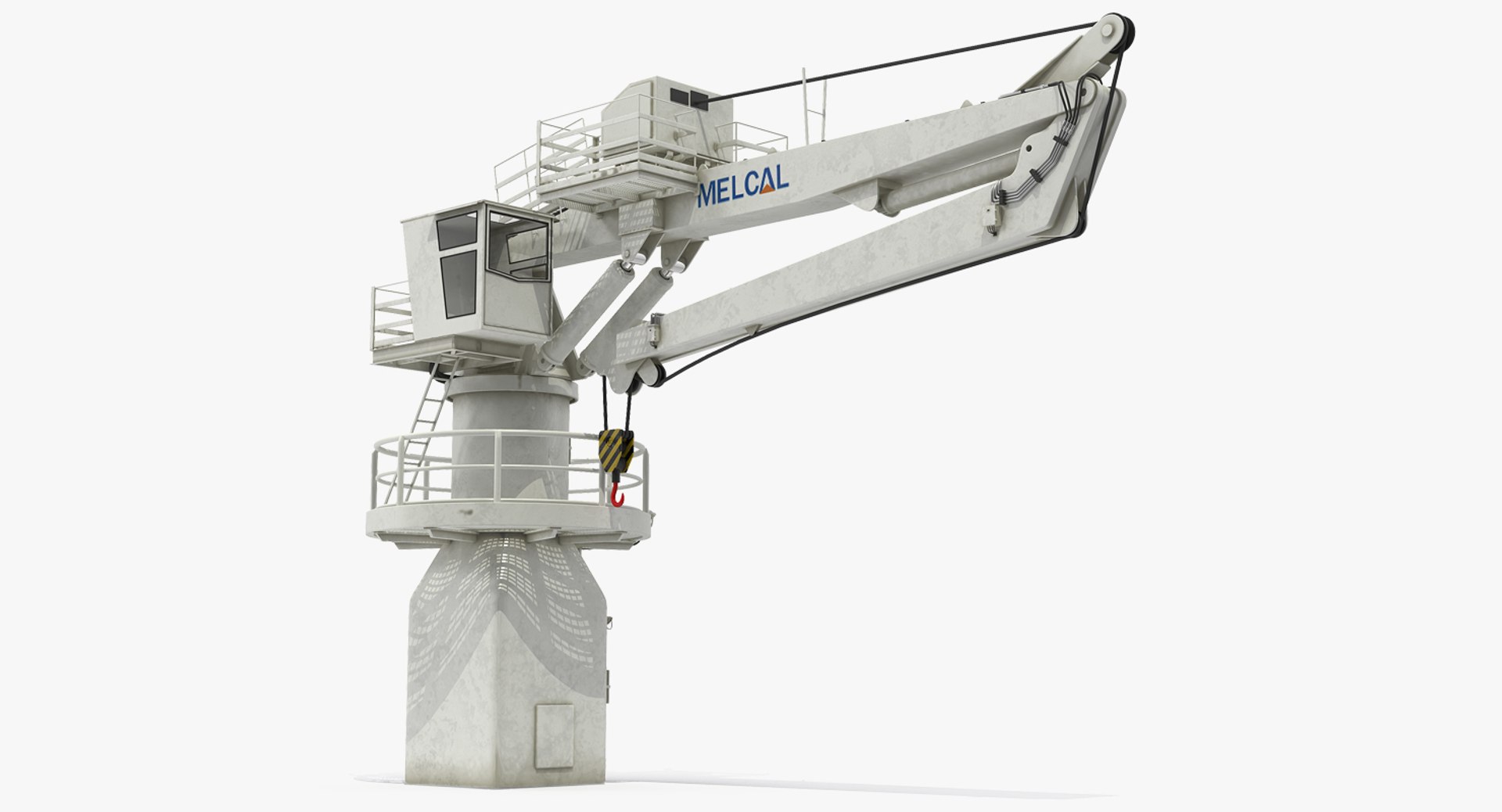Crane on Ship 3D Model 3D model preview