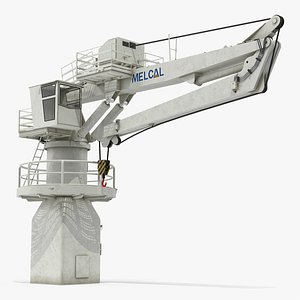 Crane on Ship 3D Model