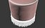 Velor pouf with fringe Ramona 3D model