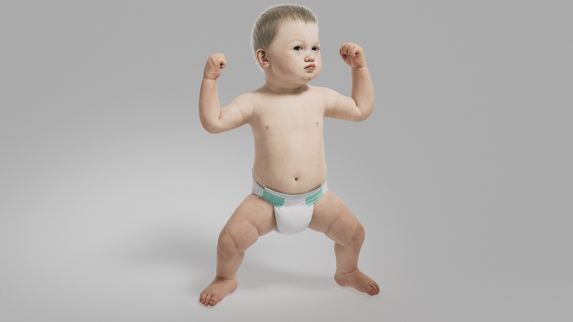 3D Baby Rigged 1 - TurboSquid 2207346