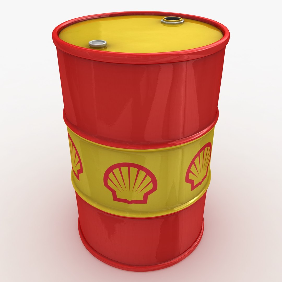 3d model realistic oil barrel shell