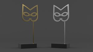 Cat Carnival Mask 3D model