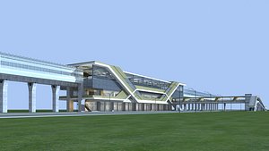 Light Rail Station 06 3D model