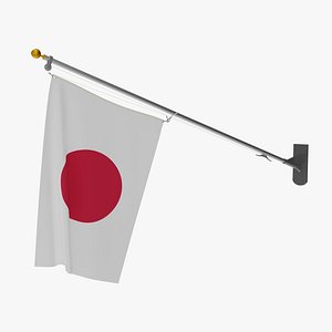 Wall Flag  Japan T2 3D model