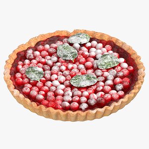 3D cranberry tart model