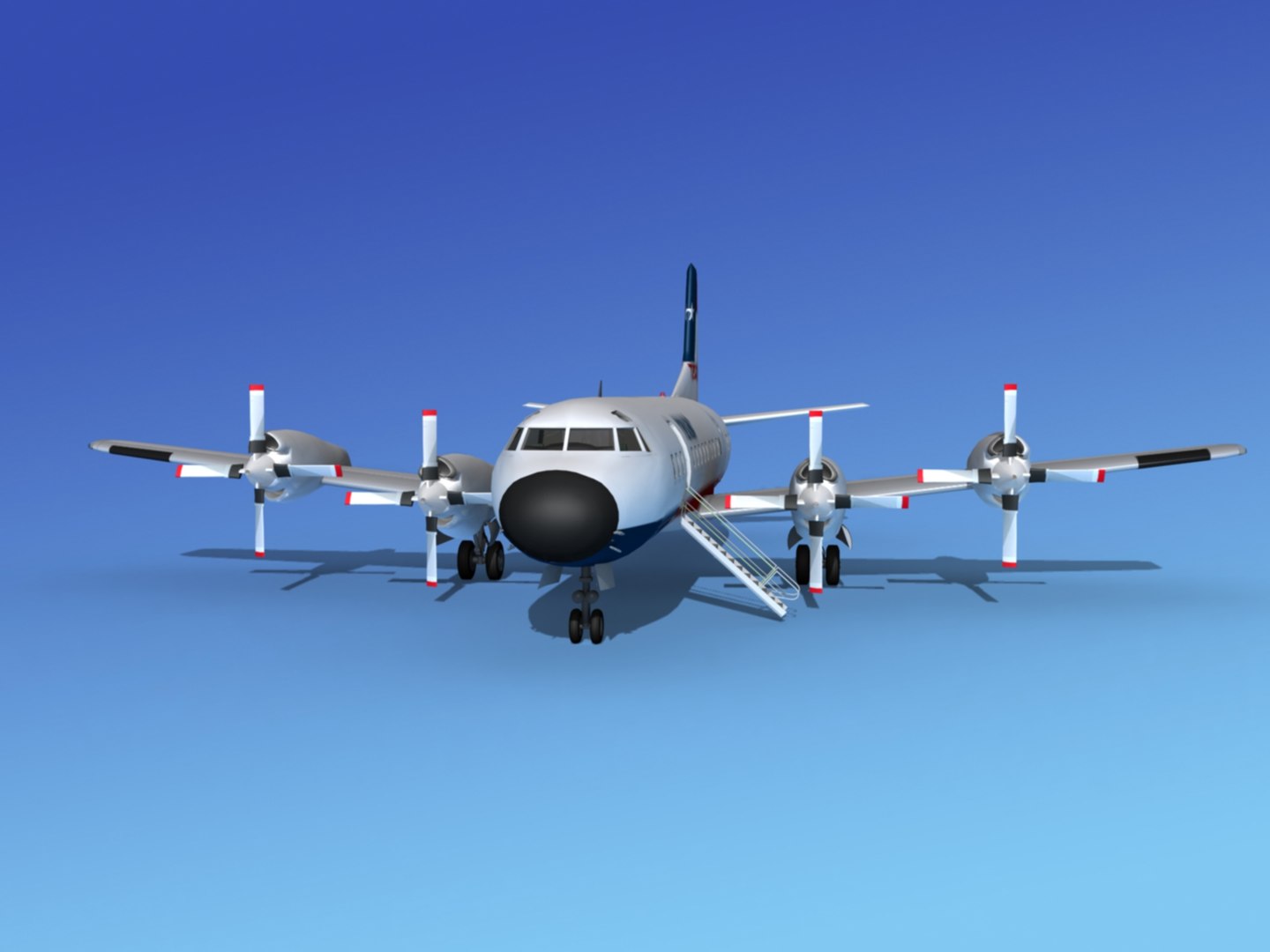 propellers l188 electra lockheed 3d model