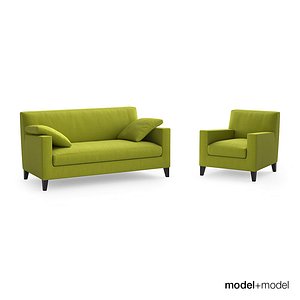 free ligne roset citta sofa armchair 3d model