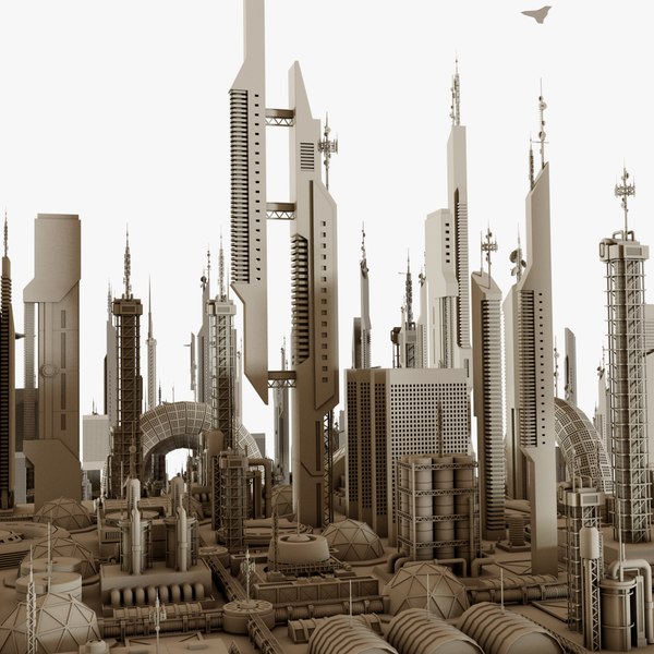 Futuristic Buildings 3d Models