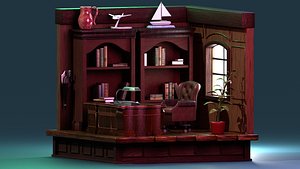 cabinet work room 3D model 3D model