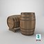 Wooden Barrel Set 02