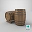 Wooden Barrel Set 02