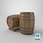 Wooden Barrel Set 02