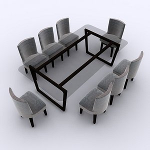 3D wooden dinning table