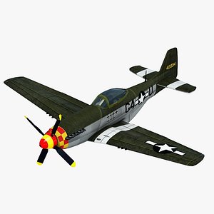 ww2 fighter p51 mustang 3d max