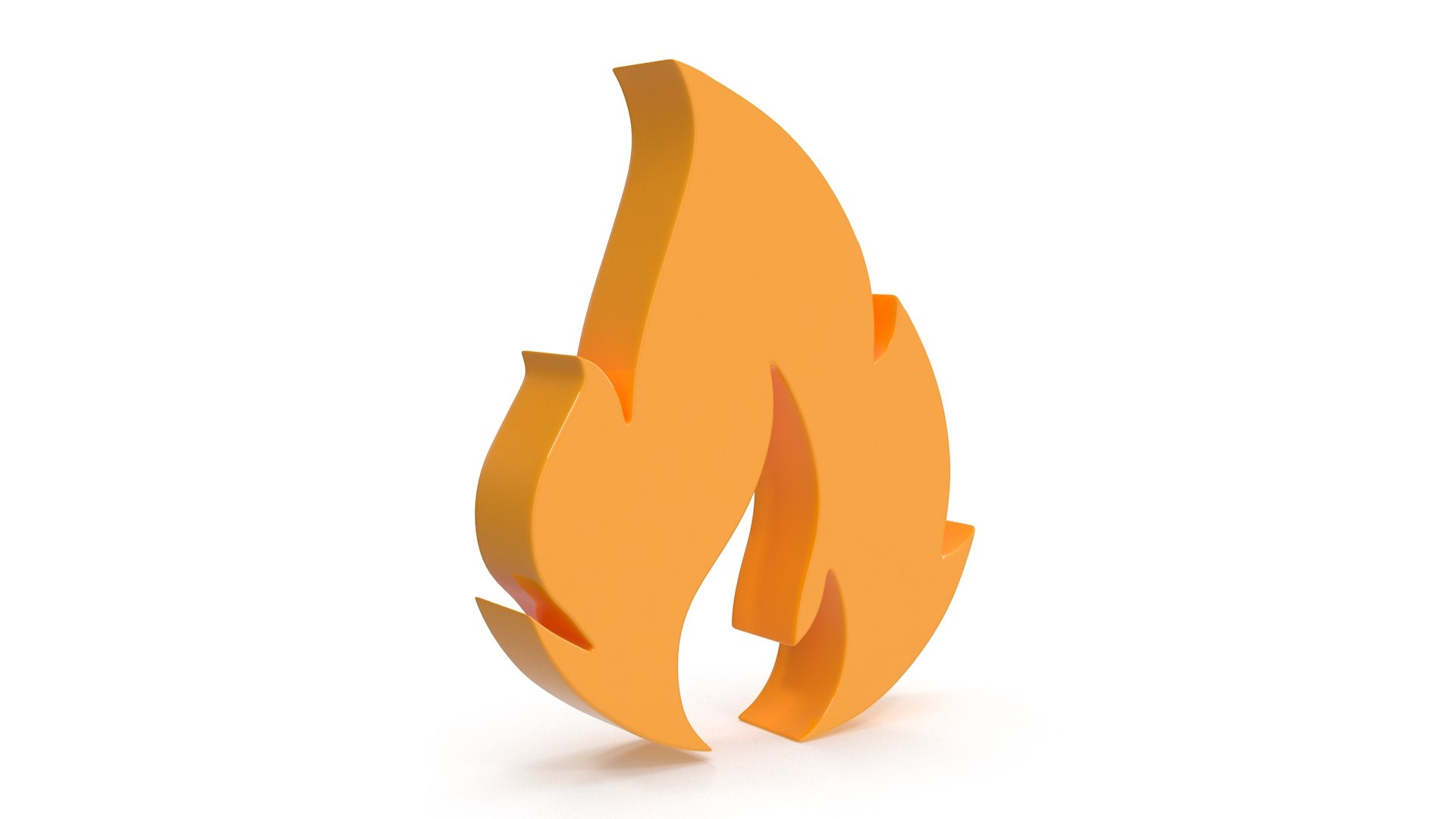 Fire Icon 3D Model - TurboSquid 2475675