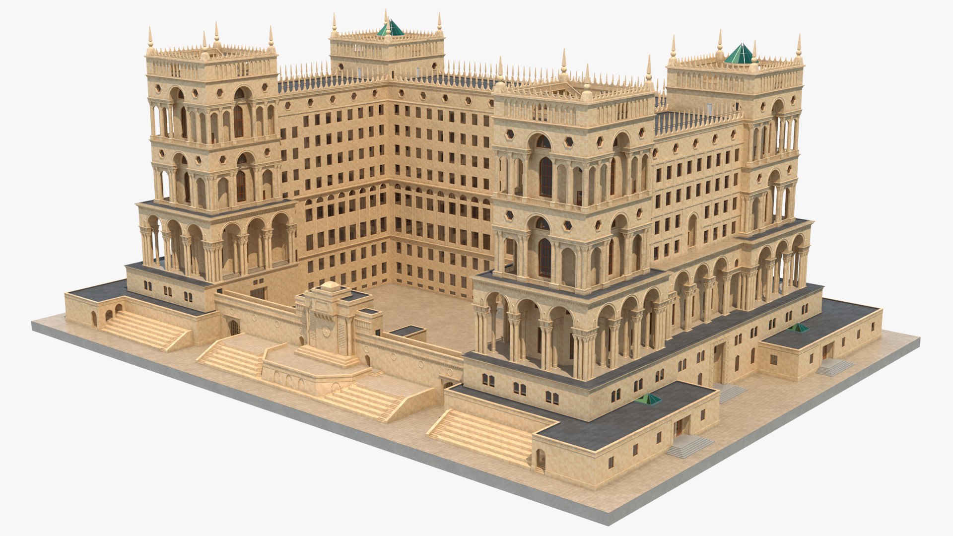 Baroque House 3D model preview