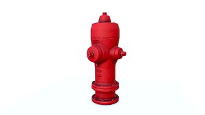 3D model low-poly hydrant