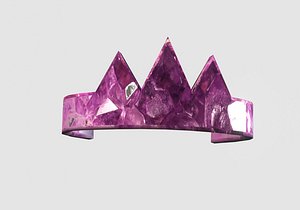 purple shiny crown 3D