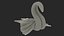 Beautiful Towel Swan Spread Wings White