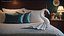 Beautiful Towel Swan Spread Wings White