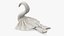 Beautiful Towel Swan Spread Wings White