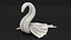 Beautiful Towel Swan Spread Wings White