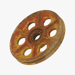 Old Rusted Pulley Wheel Raw Scanned 3D model