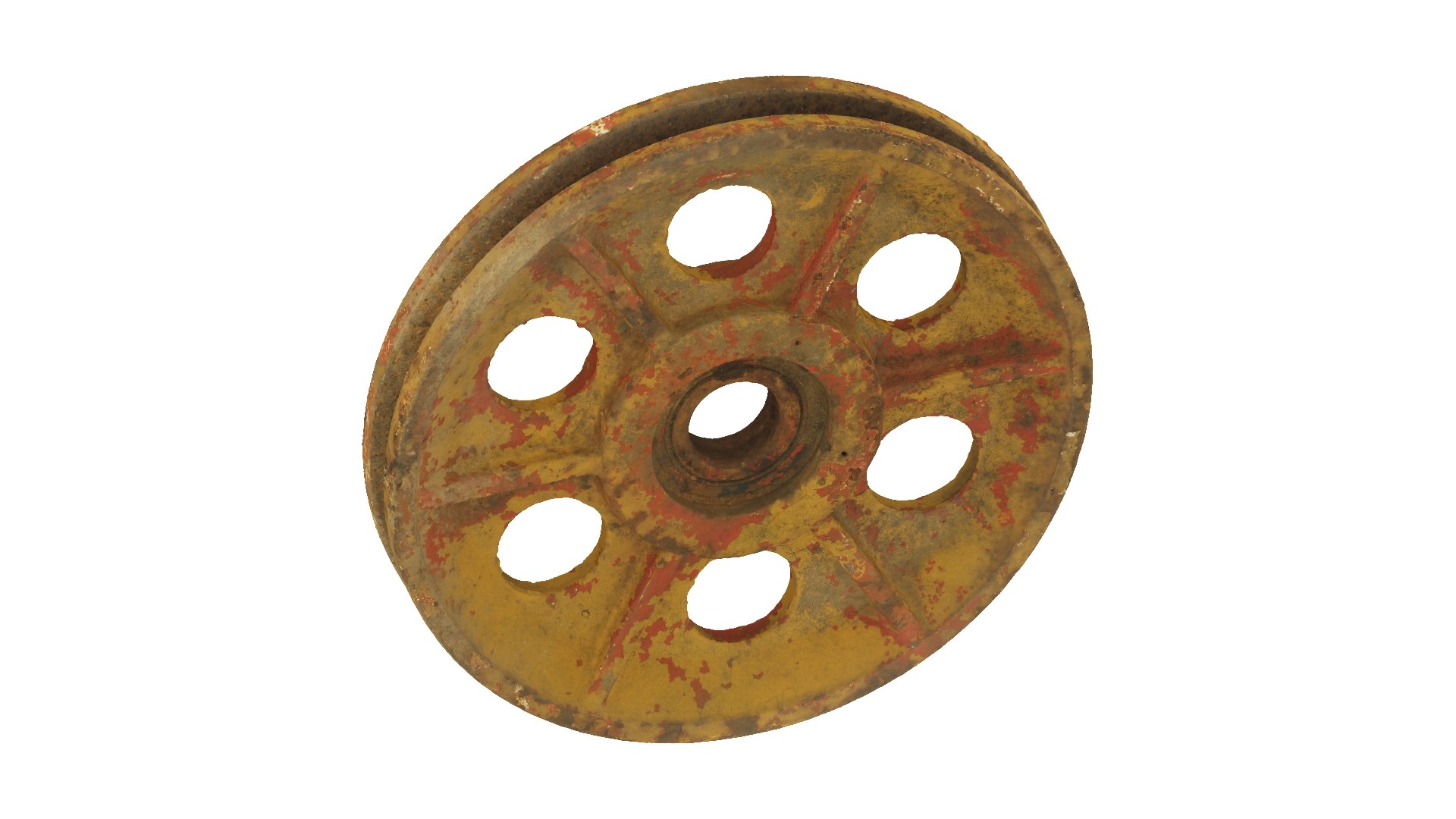 Old Rusted Pulley Wheel Raw Scanned 3D model TurboSquid 1781942